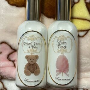 femmenina maple cream & chai and cotton candy mists